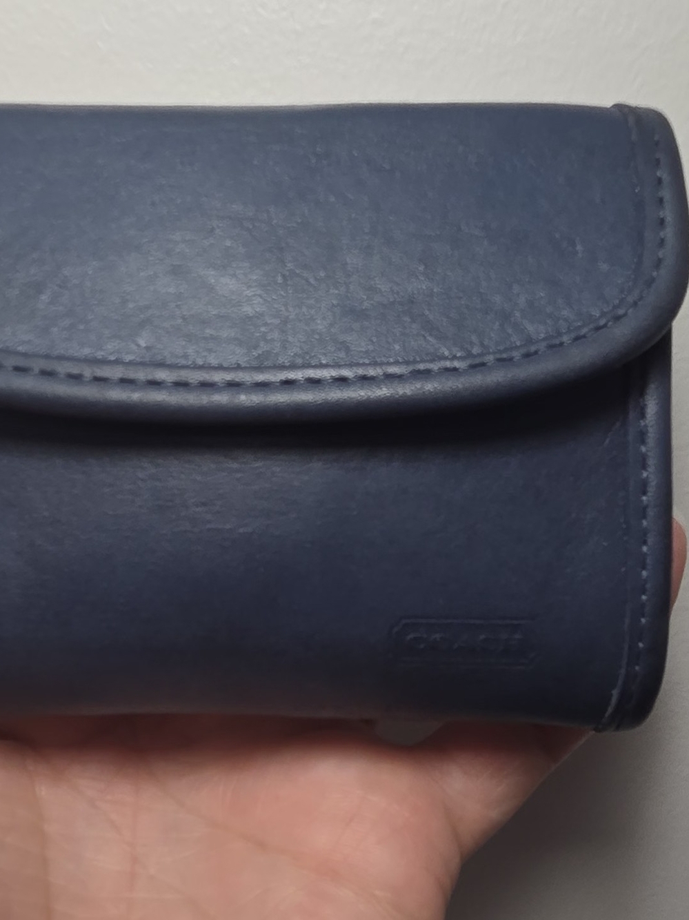 Coach Leather Wallet in Dark Navy